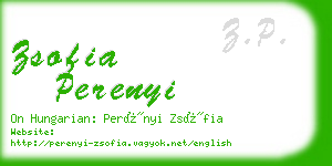 zsofia perenyi business card